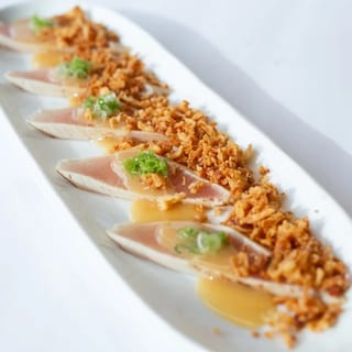 ALBACORE CRISPY ONION SASHIMI